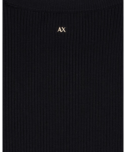 ARMANI EXCHANGE(アルマーニエクスチェンジ)の「【A|X アルマーニ エクスチェンジ】AXメタリックロゴ ノースリーブニットジレ(ベスト・レディース・ブラック・SMALL/MEDIUM/LARGE)」の3枚目の写真