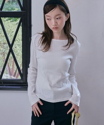 【Unblend】針抜きリブボートネック アソート 長袖Tシャツ