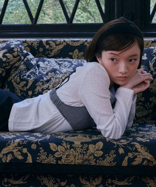 Unblend（アンブレンド）の「【Unblend】針抜きリブボートネック アソート 長袖Tシャツ（Tシャツ/カットソー・レディース・ネイビー/ホワイト系/杢グレー/オフホワイト・FREE）」の6枚目の写真