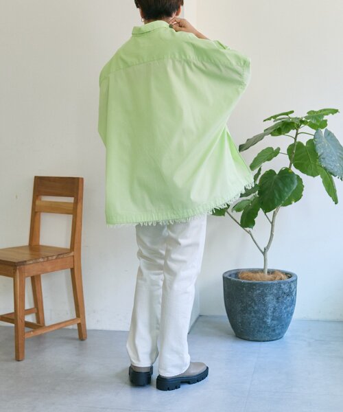 ear PAPILLONNER（イアパピヨネ）の「オーバーサイズフリンジシャツ【SUM1 STYLE】（シャツ/ブラウス・レディース・パープル/ライム/ブルー系その他・FREE）」の15枚目の写真