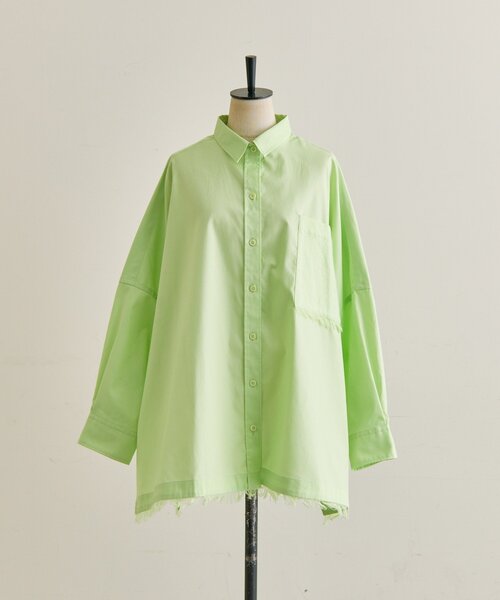 ear PAPILLONNER（イアパピヨネ）の「オーバーサイズフリンジシャツ【SUM1 STYLE】（シャツ/ブラウス・レディース・パープル/ライム/ブルー系その他・FREE）」の16枚目の写真