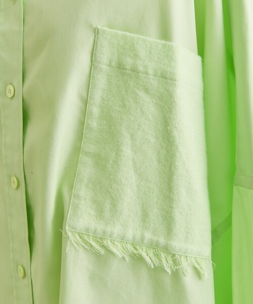 ear PAPILLONNER（イアパピヨネ）の「オーバーサイズフリンジシャツ【SUM1 STYLE】（シャツ/ブラウス・レディース・パープル/ライム/ブルー系その他・FREE）」の17枚目の写真