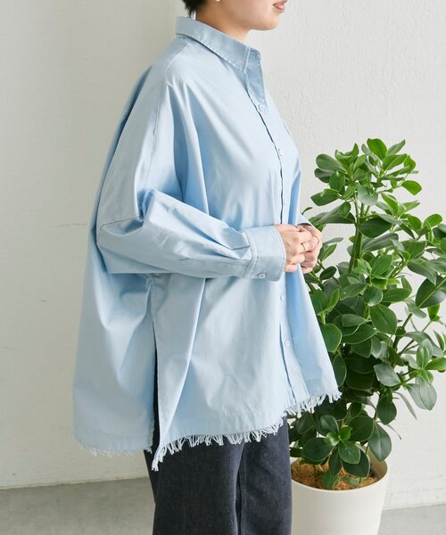 ear PAPILLONNER（イアパピヨネ）の「オーバーサイズフリンジシャツ【SUM1 STYLE】（シャツ/ブラウス・レディース・パープル/ライム/ブルー系その他・FREE）」の22枚目の写真