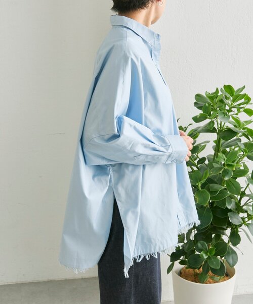 ear PAPILLONNER（イアパピヨネ）の「オーバーサイズフリンジシャツ【SUM1 STYLE】（シャツ/ブラウス・レディース・パープル/ライム/ブルー系その他・FREE）」の7枚目の写真
