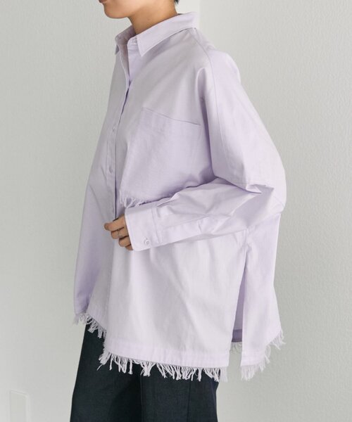 ear PAPILLONNER（イアパピヨネ）の「オーバーサイズフリンジシャツ【SUM1 STYLE】（シャツ/ブラウス・レディース・パープル/ライム/ブルー系その他・FREE）」の19枚目の写真