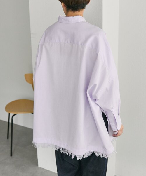 ear PAPILLONNER（イアパピヨネ）の「オーバーサイズフリンジシャツ【SUM1 STYLE】（シャツ/ブラウス・レディース・パープル/ライム/ブルー系その他・FREE）」の21枚目の写真