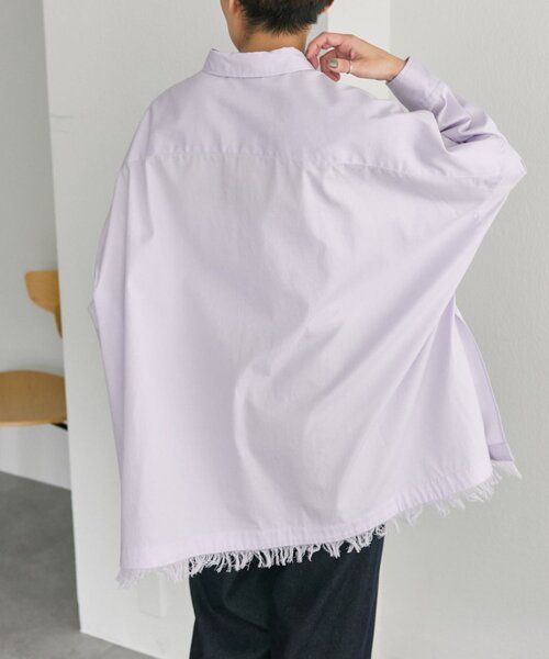 ear PAPILLONNER（イアパピヨネ）の「オーバーサイズフリンジシャツ【SUM1 STYLE】（シャツ/ブラウス・レディース・パープル/ライム/ブルー系その他・FREE）」の22枚目の写真