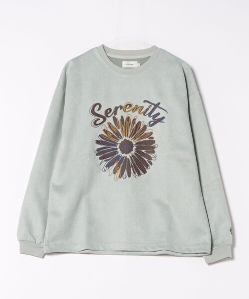 ATELANE(アテレーン)の「ATELANE / スウェードポンチ/アソート/刺繍デザイン/ロングスリーブ(Tシャツ/カットソー・メンズ・ブラック/ブラック系その他2/ブラック系その他/ホワイト系その他2/ブルー/ベージュ/ホワイト系その他/アイボリー/グレー・LARGE/X-LARGE/MEDIUM)」の7枚目の写真