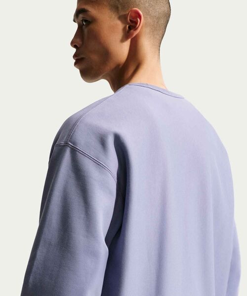 NIKE(ナイキ)の「ナイキ ソロ スウッシュ メンズ フリース クルー / Nike Solo Swoosh Men's Fleece Crew HV1087-506 Iron Purple(スウェット・メンズ・パープル系その他2・2XL/XL/S/L/M)」の9枚目の写真