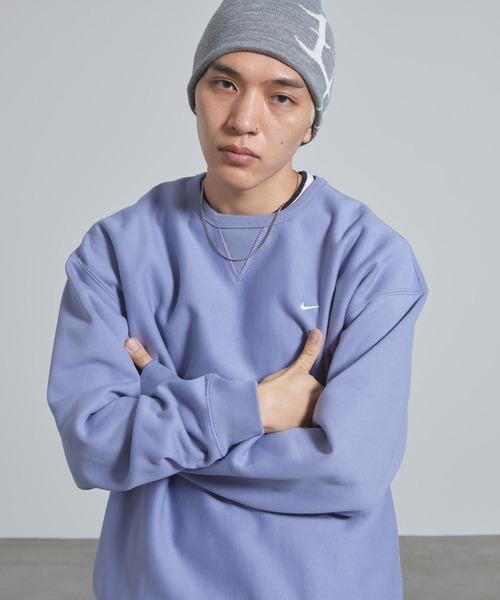 NIKE(ナイキ)の「ナイキ ソロ スウッシュ メンズ フリース クルー / Nike Solo Swoosh Men's Fleece Crew HV1087-506 Iron Purple(スウェット・メンズ・パープル系その他2・2XL/XL/S/L/M)」の6枚目の写真