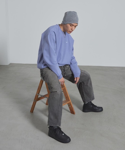 NIKE(ナイキ)の「ナイキ ソロ スウッシュ メンズ フリース クルー / Nike Solo Swoosh Men's Fleece Crew HV1087-506 Iron Purple(スウェット・メンズ・パープル系その他2・2XL/XL/S/L/M)」の7枚目の写真