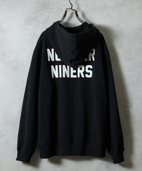 NUMBER (N)INE（ナンバーナイン）の「NUMBER NINERS BACK PRINTED FULL ZIP SWEAT HOODIE / ナンバーナイナーズ バックプリント ジップパーカー（パーカー・メンズ・トップグレー/ブラック・XL/L/M）」の4枚目の写真
