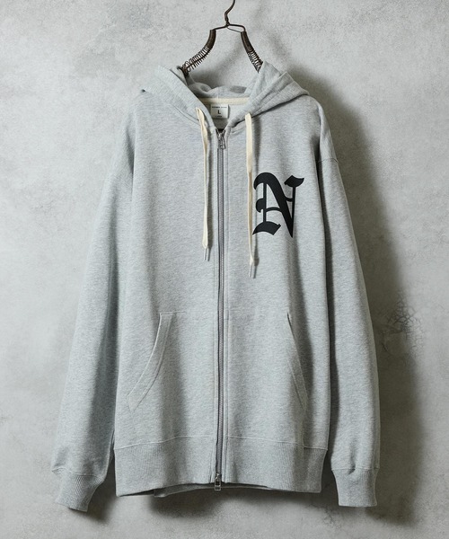 NUMBER (N)INE（ナンバーナイン）の「NUMBER NINERS BACK PRINTED FULL ZIP SWEAT HOODIE / ナンバーナイナーズ バックプリント ジップパーカー（パーカー・メンズ・トップグレー/ブラック・XL/L/M）」の13枚目の写真