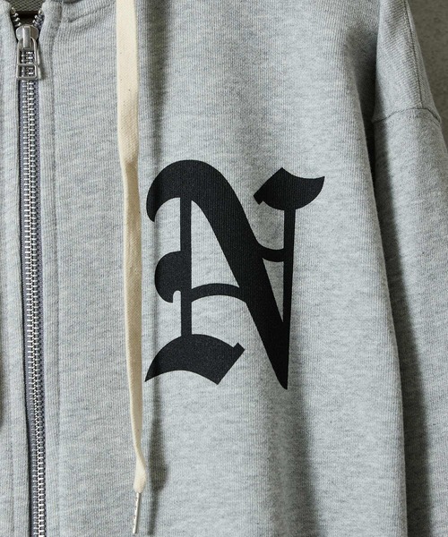 NUMBER (N)INE（ナンバーナイン）の「NUMBER NINERS BACK PRINTED FULL ZIP SWEAT HOODIE / ナンバーナイナーズ バックプリント ジップパーカー（パーカー・メンズ・トップグレー/ブラック・XL/L/M）」の15枚目の写真