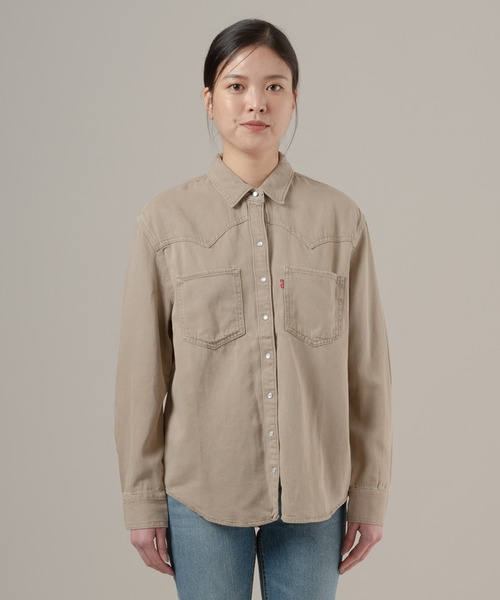 Levi's(リーバイス)の「Levi's/リーバイス TEODORA ウエスタンシャツ(シャツ/ブラウス・レディース・ブラウン・M/S/XS)」の1枚目の写真