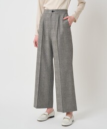グレンチェックワイドタックパンツ〈セットアップ対応商品〉