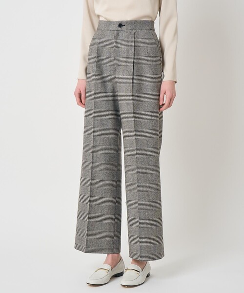 ANAYI(アナイ)の「グレンチェックワイドタックパンツ〈セットアップ対応商品〉(その他パンツ・レディース・ブラック系その他・38/36)」の5枚目の写真