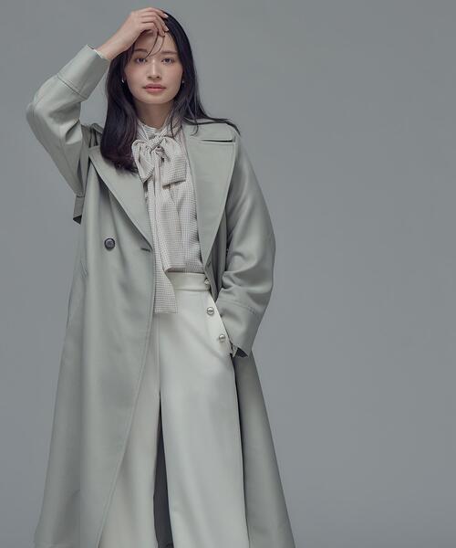NATURAL BEAUTY BASIC(ナチュラルビューティーベーシック)の「◇ミニチェック2wayボウタイブラウス(シャツ/ブラウス・レディース・ホワイト系その他/ブルー系その他/ホワイト系その他2・SMALL/MEDIUM)」の1枚目の写真
