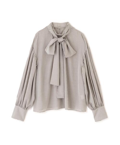 NATURAL BEAUTY BASIC（ナチュラルビューティーベーシック）の「◇ミニチェック2wayボウタイブラウス（シャツ/ブラウス・レディース・ホワイト系その他/ブルー系その他/ホワイト系その他2・SMALL/MEDIUM）」の4枚目の写真