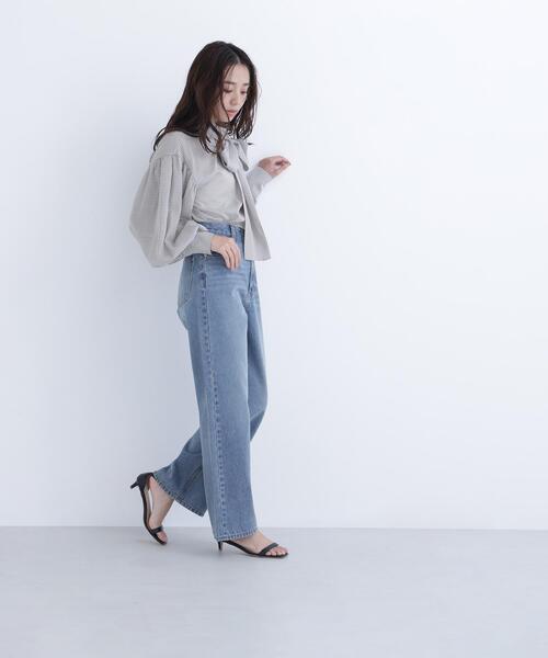 NATURAL BEAUTY BASIC（ナチュラルビューティーベーシック）の「◇ミニチェック2wayボウタイブラウス（シャツ/ブラウス・レディース・ホワイト系その他/ブルー系その他/ホワイト系その他2・SMALL/MEDIUM）」の9枚目の写真