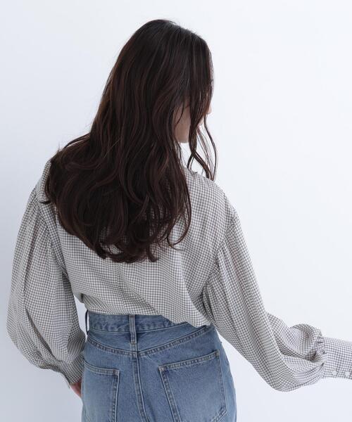 NATURAL BEAUTY BASIC（ナチュラルビューティーベーシック）の「◇ミニチェック2wayボウタイブラウス（シャツ/ブラウス・レディース・ホワイト系その他/ブルー系その他/ホワイト系その他2・SMALL/MEDIUM）」の10枚目の写真
