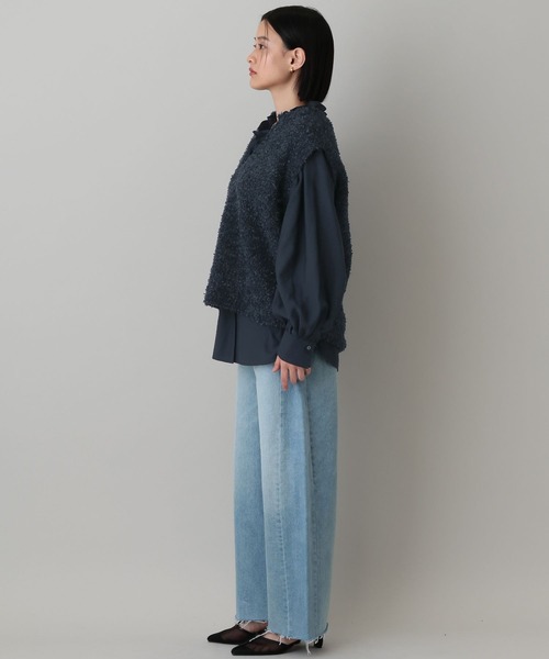 A part by(アパートバイ)の「リボンヤーンニットベスト(ベスト・レディース・グリーン/ネイビー/オフホワイト・FREE)」の19枚目の写真