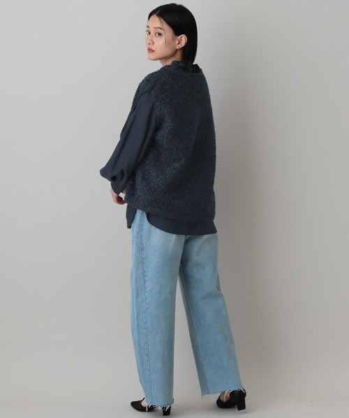 A part by(アパートバイ)の「リボンヤーンニットベスト(ベスト・レディース・グリーン/ネイビー/オフホワイト・FREE)」の20枚目の写真