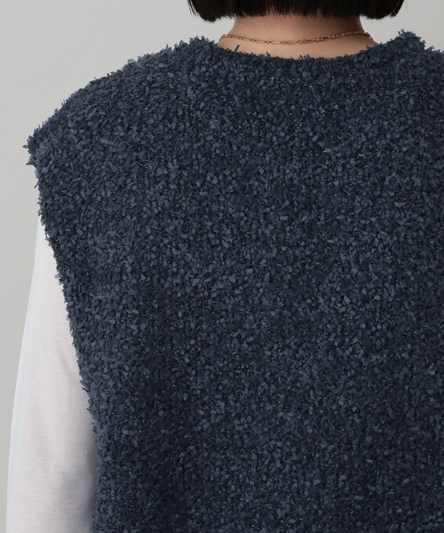 A part by(アパートバイ)の「リボンヤーンニットベスト(ベスト・レディース・グリーン/ネイビー/オフホワイト・FREE)」の14枚目の写真