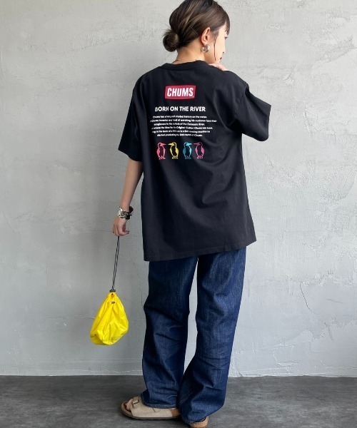 CHUMS（チャムス）の「【WEB限定】[CHUMS/チャムス] 別注 ヒストリーロゴ バックプリント ショートスリーブTシャツ（Tシャツ/カットソー・レディース・ホワイト/ブラック・XXL/L/M/XL）」の22枚目の写真