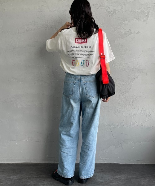 CHUMS（チャムス）の「【WEB限定】[CHUMS/チャムス] 別注 ヒストリーロゴ バックプリント ショートスリーブTシャツ（Tシャツ/カットソー・レディース・ホワイト/ブラック・XXL/L/M/XL）」の21枚目の写真