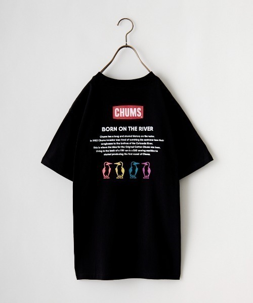 CHUMS（チャムス）の「【WEB限定】[CHUMS/チャムス] 別注 ヒストリーロゴ バックプリント ショートスリーブTシャツ（Tシャツ/カットソー・レディース・ホワイト/ブラック・XXL/L/M/XL）」の10枚目の写真