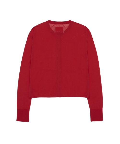 AMESWORLDWIDE(アメスワールドワイド)の「SHEER ROUND NECK CARDIGAN RED(カーディガン/ボレロ・レディース・その他・FREE)」の2枚目の写真