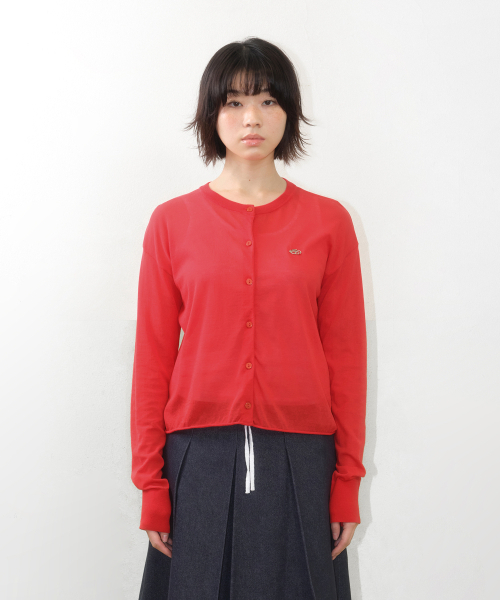 AMESWORLDWIDE(アメスワールドワイド)の「SHEER ROUND NECK CARDIGAN RED(カーディガン/ボレロ・レディース・その他・FREE)」の3枚目の写真