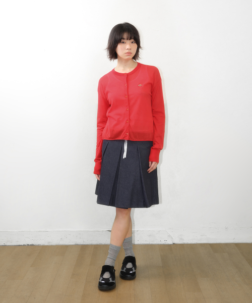 AMESWORLDWIDE(アメスワールドワイド)の「SHEER ROUND NECK CARDIGAN RED(カーディガン/ボレロ・レディース・その他・FREE)」の5枚目の写真