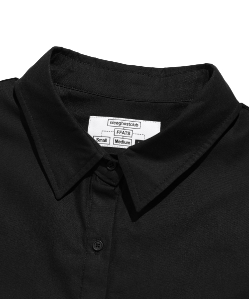 NICE GHOST CLUB(ナイスゴーストクラブ)の「FFATS SHIRTS JUMPSUITS_BLACK(NG2ESUW391A)(つなぎ/オールインワン・レディース・ブラック・M/L)」の3枚目の写真