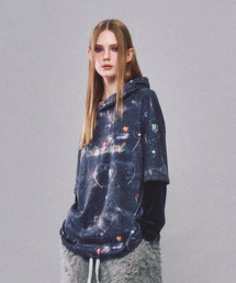 SOMSOC（ソムソック）の「LUNE LAYERED HOODIE_BLACK（パーカー）」