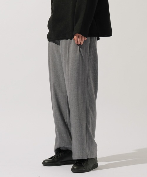 niko and...（ニコアンド）の「ワイドストライプスラックス（スラックス・メンズ・ブラウン/グレー/ブラック・MEDIUM/LARGE）」の12枚目の写真