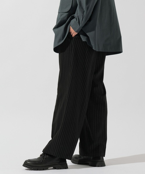 niko and...（ニコアンド）の「ワイドストライプスラックス（スラックス・メンズ・ブラウン/グレー/ブラック・MEDIUM/LARGE）」の9枚目の写真