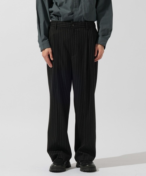 niko and...（ニコアンド）の「ワイドストライプスラックス（スラックス・メンズ・ブラウン/グレー/ブラック・MEDIUM/LARGE）」の16枚目の写真