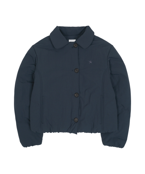 THECOLDESTMOMENT(ザコールデストモーメント)の「(w) TCM round collar padding (navy)(ダウンジャケット/コート・レディース・その他・S/M)」の1枚目の写真