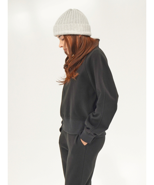 ACUD（アクド）の「(起毛) フードパーカー ジップアップ _ブラック（スウェット・レディース・ブラック・FREE）」の4枚目の写真