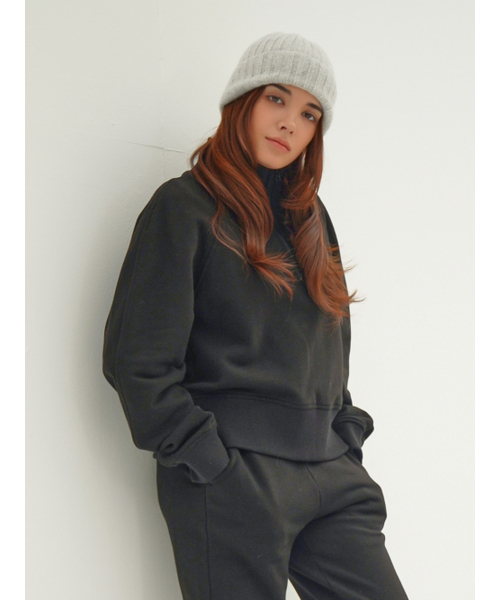 ACUD（アクド）の「(起毛) フードパーカー ジップアップ _ブラック（スウェット・レディース・ブラック・FREE）」の5枚目の写真