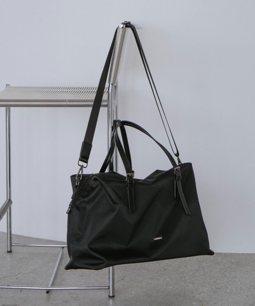 VION(ヴィオン)の「2WAY ナイロンボストンバッグ / 2WAY Nylon Boston Bag(ボストンバッグ・レディース・ブラック・FREE)」の12枚目の写真