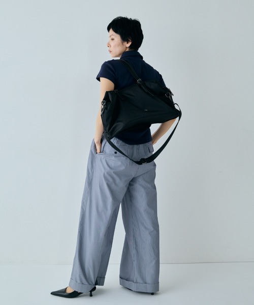 VION(ヴィオン)の「2WAY ナイロンボストンバッグ / 2WAY Nylon Boston Bag(ボストンバッグ・レディース・ブラック・FREE)」の9枚目の写真