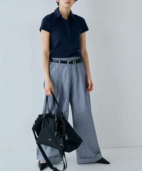 VION(ヴィオン)の「2WAY ナイロンボストンバッグ / 2WAY Nylon Boston Bag(ボストンバッグ・レディース・ブラック・FREE)」の8枚目の写真