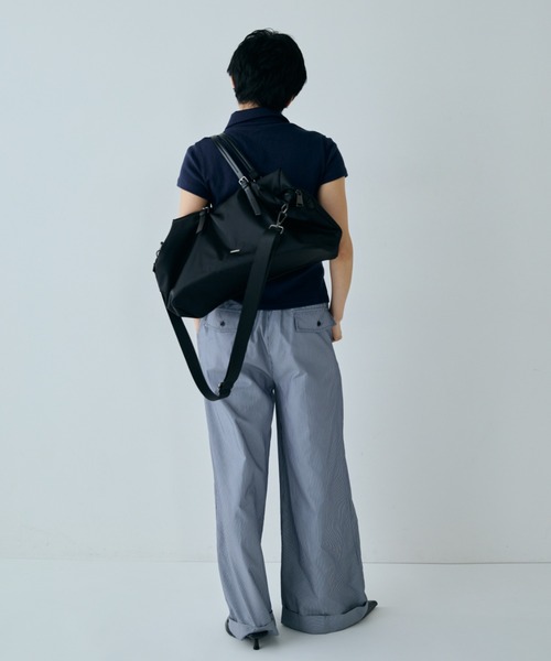 VION(ヴィオン)の「2WAY ナイロンボストンバッグ / 2WAY Nylon Boston Bag(ボストンバッグ・レディース・ブラック・FREE)」の10枚目の写真