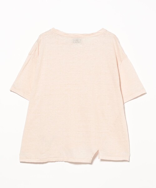 maturely(マチュアリー)の「ベルギー リネン ショートスリーブ<イージーケア>(Tシャツ/カットソー・レディース・ベージュ/ピンク/ブラック・ONE SIZE)」の6枚目の写真
