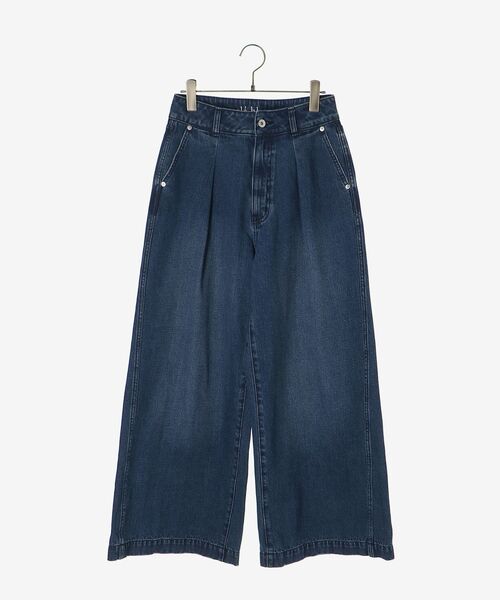 cle blatt(クレブラット)の「リラックスタックワイドデニム(デニムパンツ・レディース・ブルー/サックスブルー・SMALL/MEDIUM)」の12枚目の写真