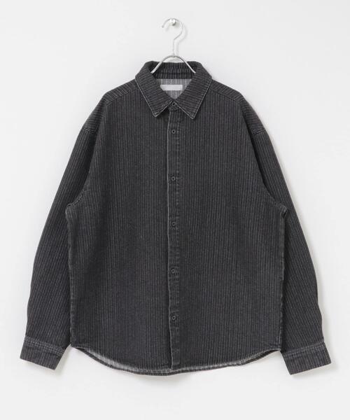 SENSE OF PLACE by URBAN RESEARCH(センスオブプレイスバイアーバンリサーチ)の「ジャガードデニムレギュラーカラーシャツ(シャツ/ブラウス・メンズ・ブラック/インディゴブルー・LARGE/MEDIUM)」の10枚目の写真