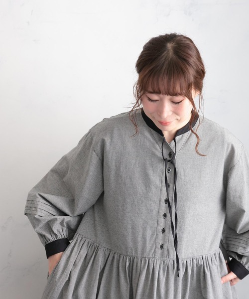 soulberry(ソウルベリー)の「裾に咲くワンピース(ワンピース・レディース・ブラック・M/L/LL/4L/5L)」の4枚目の写真